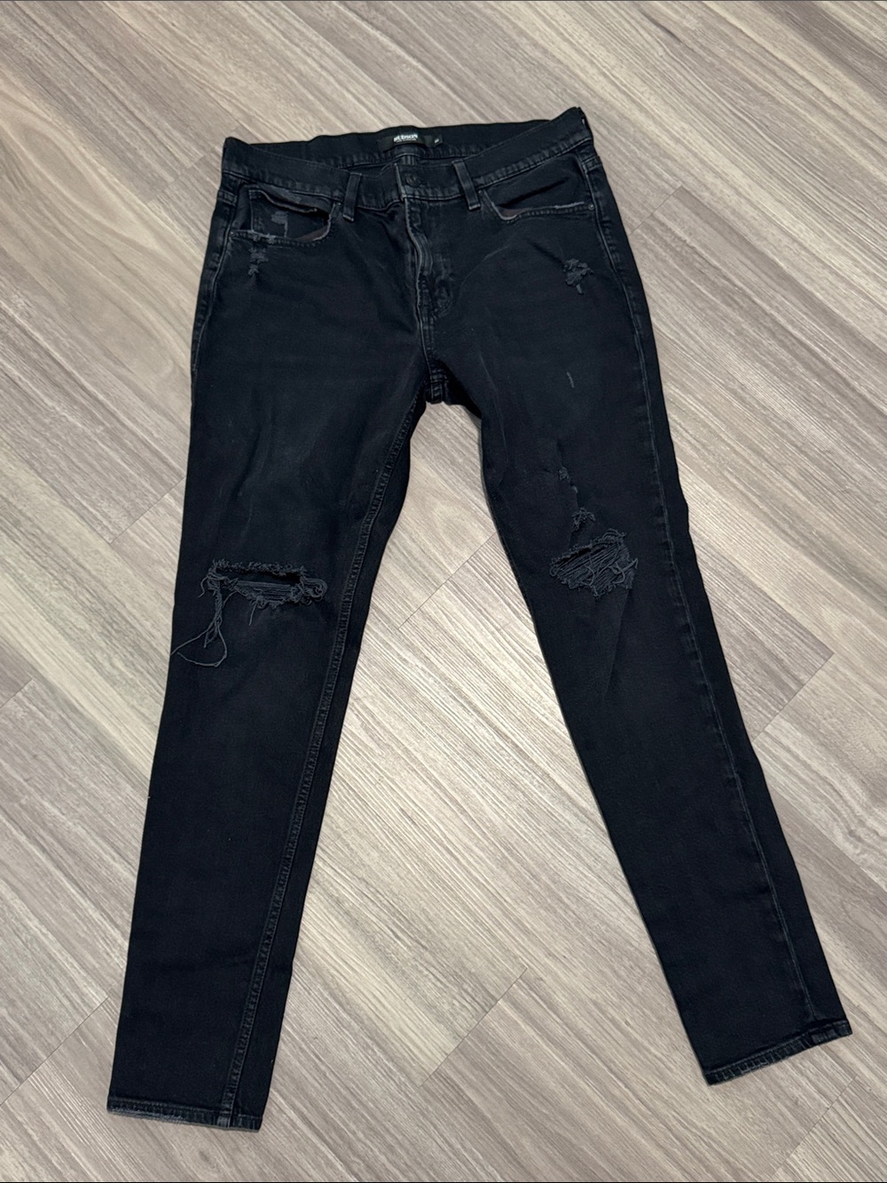 Men’s Hudson Black Distressed Skinny Jeans - Classic Everyday Style